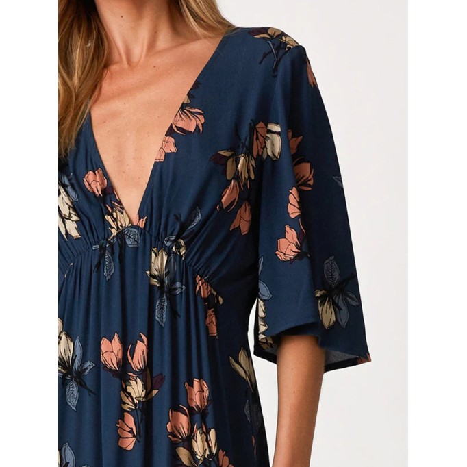 2023 Women's V-neck printed dress