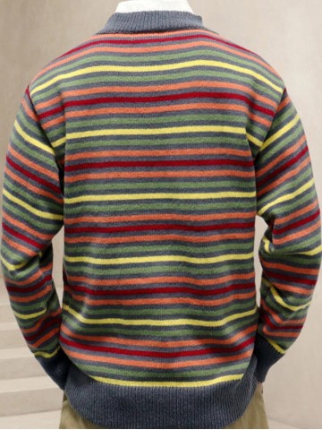 Casual Colorful Striped Sweater