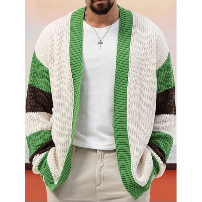 Casual Soft Splicing Cardigan