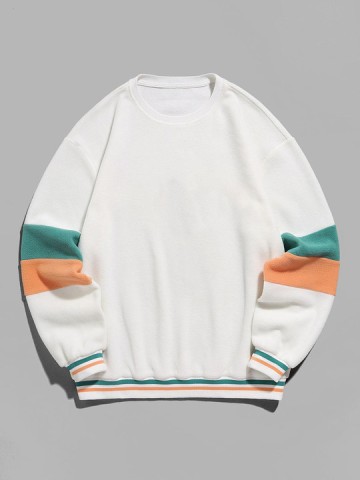 Colorblock  polar fleece sweatshirt