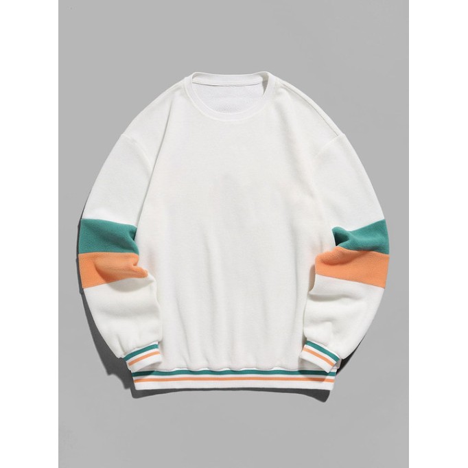 Colorblock  polar fleece sweatshirt