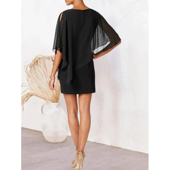 Elegant senior cape dress for women