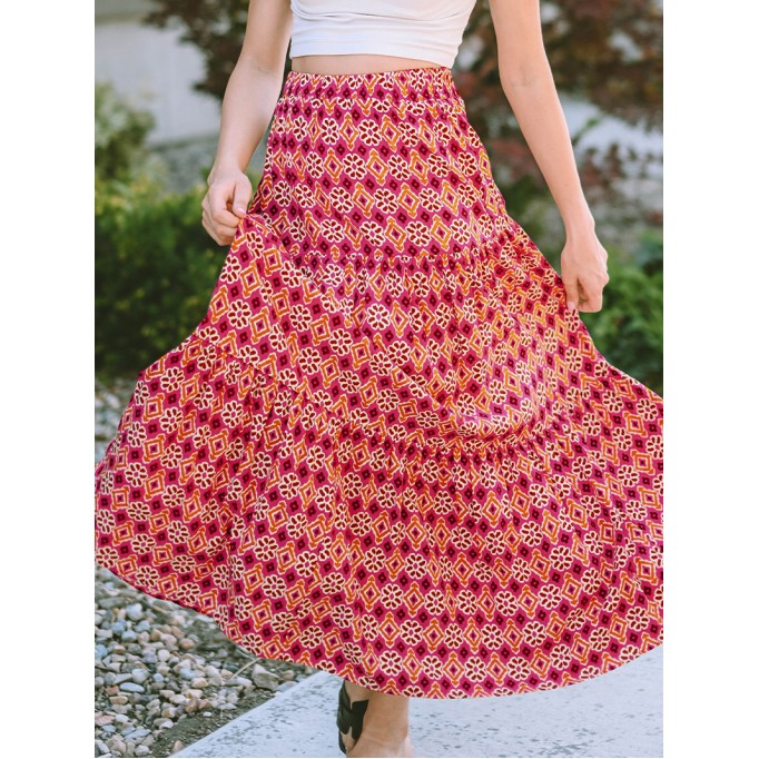 GEOMETRIC NONE SHEATH CASUAL SKIRTS