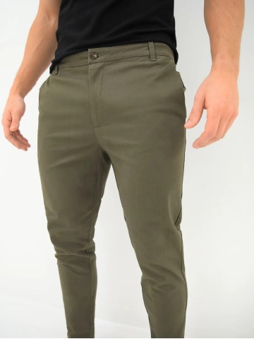 Green Stretch Twill Men's Pants