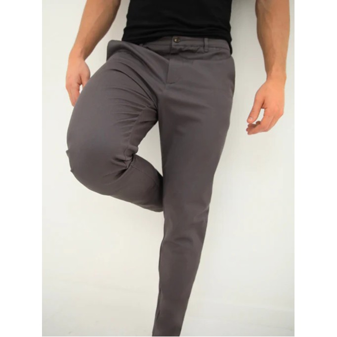 Grey Stretch Twill Men's Pants