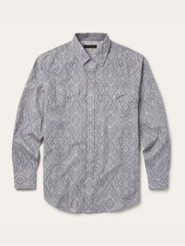 Men's Paisley Button-Front Shirt