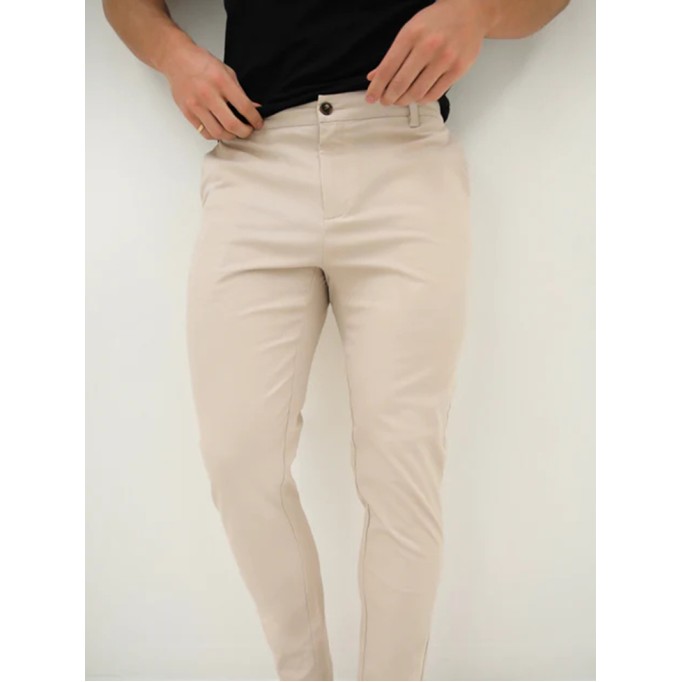 Khaki Stretch Twill Men's Pants