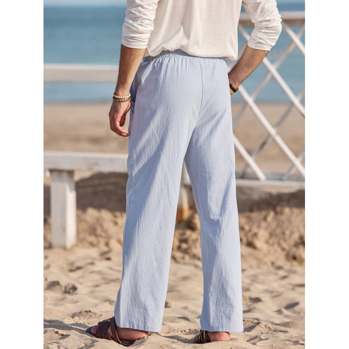 Linen Yoga Pants - Lightweight Drawstring Waist