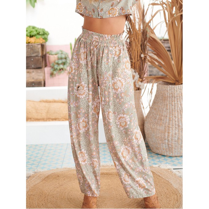 Loose Print Casual Breeze Trousers 2023