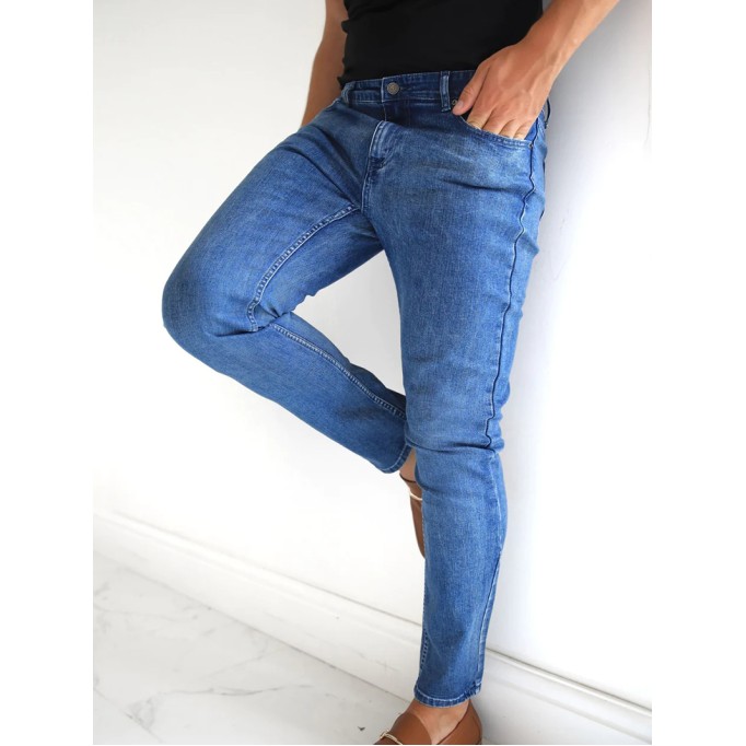 Men's casual blue pants