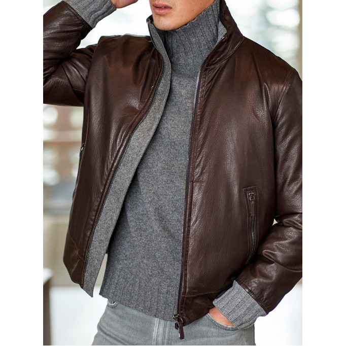 Men's Casual Oversized Coat Leather Jacket