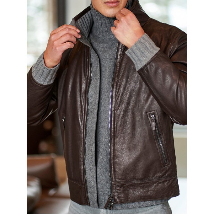 Men's Casual Oversized Coat Leather Jacket