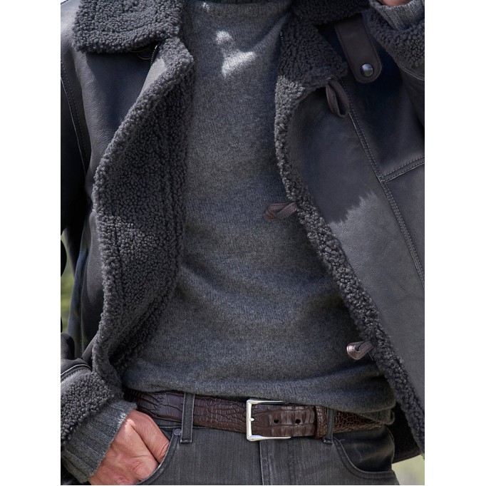 Men's Casual Oversized Coat Leather Jacket