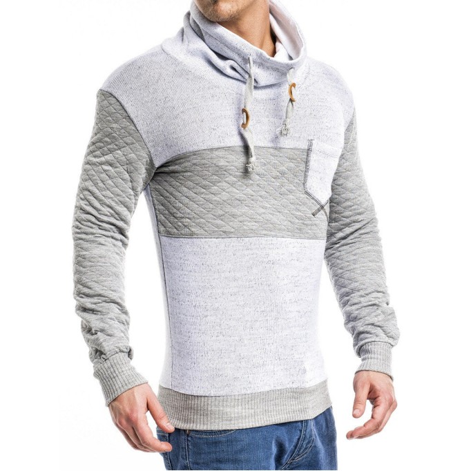 Men's Fashion High Neck Pocket Coat