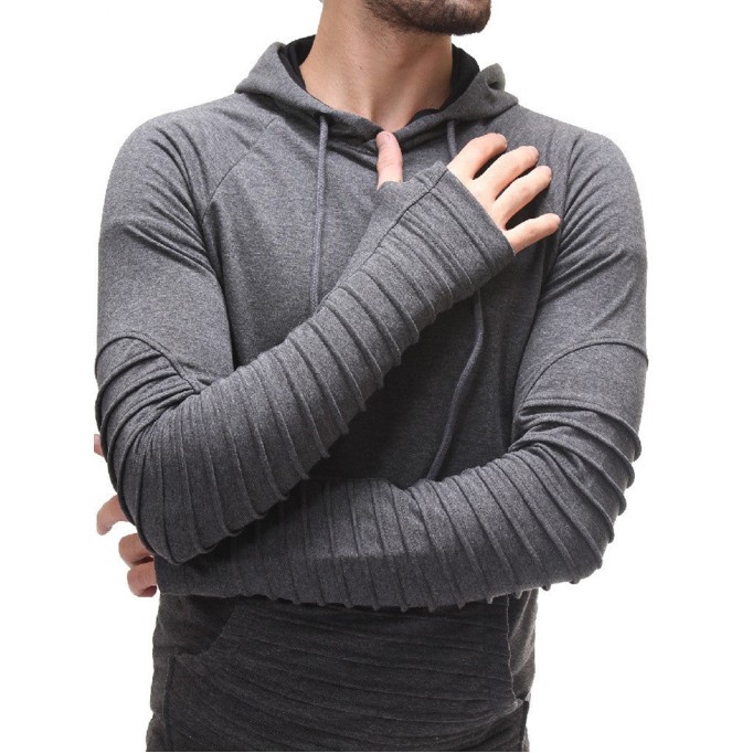 Men's Fashion Ribbed Hoodie