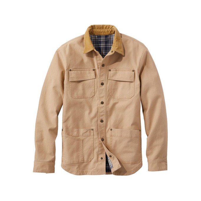 Men's lined canvas shirt jacket