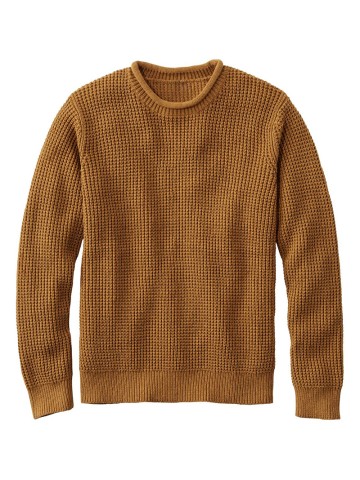 Men's organic cotton waffle turtleneck sweater