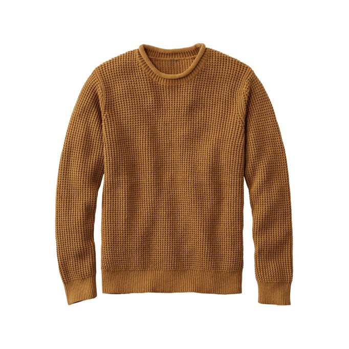 Men's organic cotton waffle turtleneck sweater