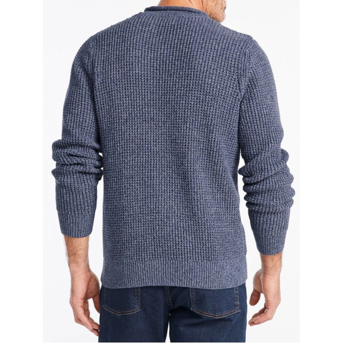 Men's organic cotton waffle turtleneck sweater