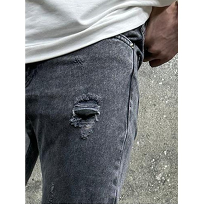 Men's street grey flare jeans