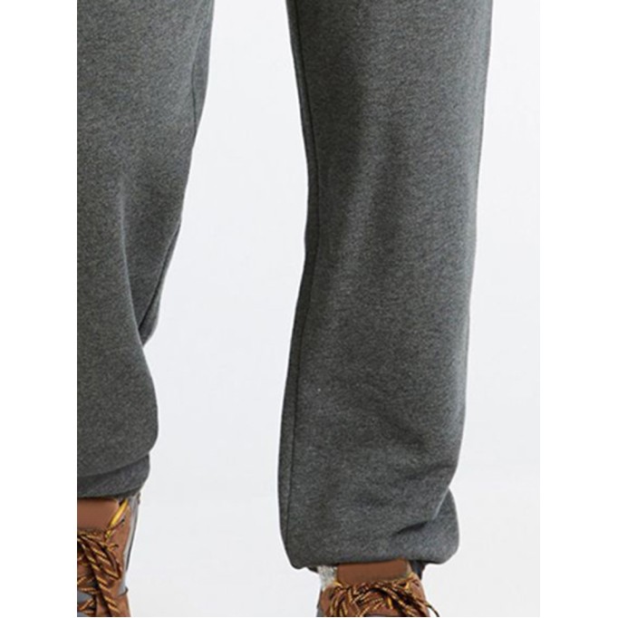 Men's zip fly sweatpants with internal drawstring