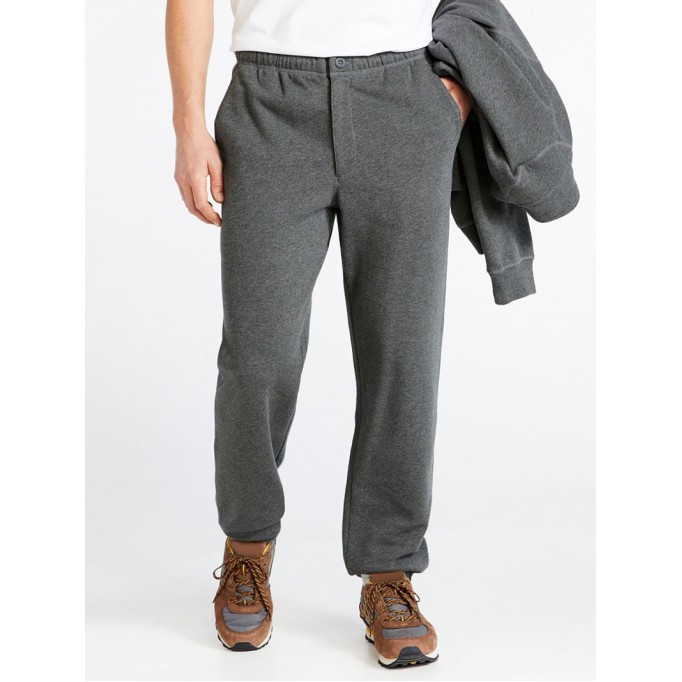 Men's zip fly sweatpants with internal drawstring