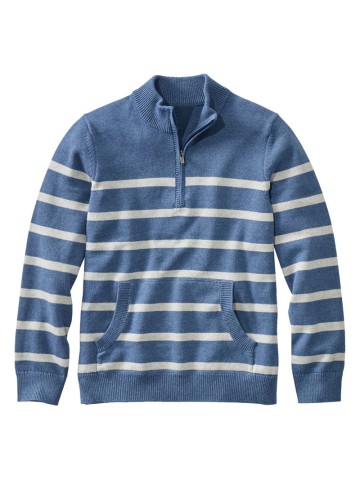 Men's zippered soft cotton cashmere sweater