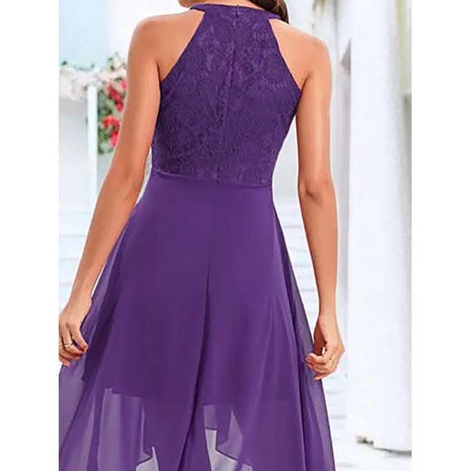 Purple lace elegant dress