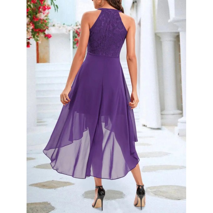 Purple lace elegant dress