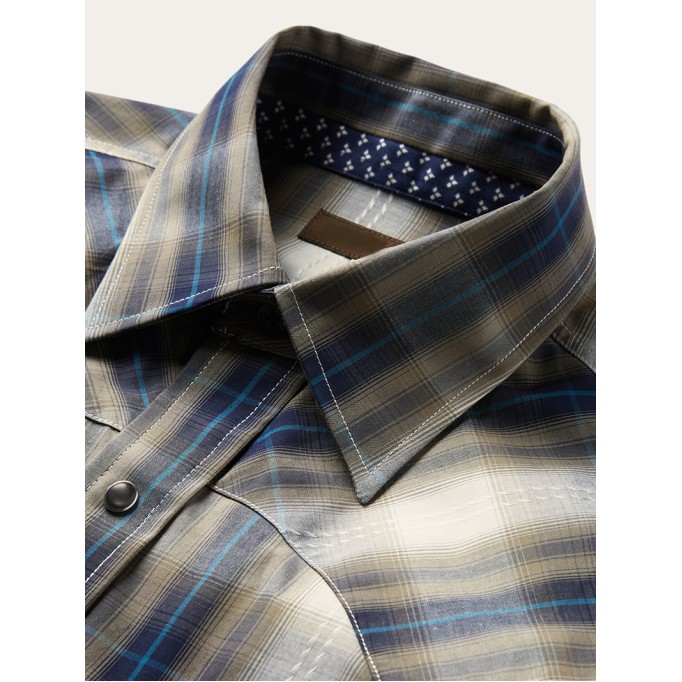 Men's Plaid Dobby Western Shirt