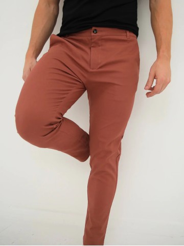 Red Stretch Twill Men's Pants