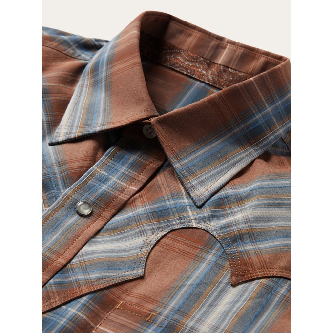 Men's Rustic Plaid Western Shirt