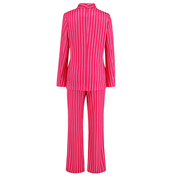 Striped suit jacket straight pants set