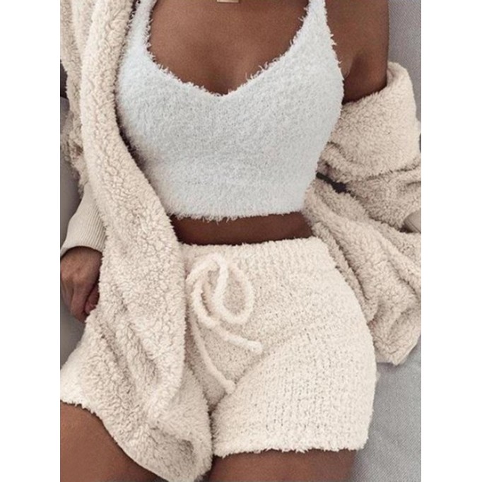 Winter Plush Loungewear Casual 3 Piece Set