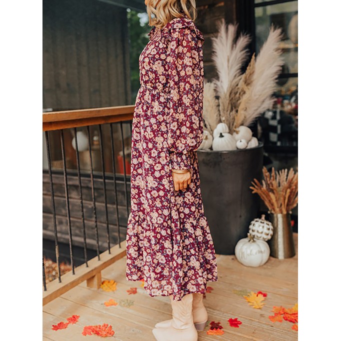 Women's Floral Waist Dress