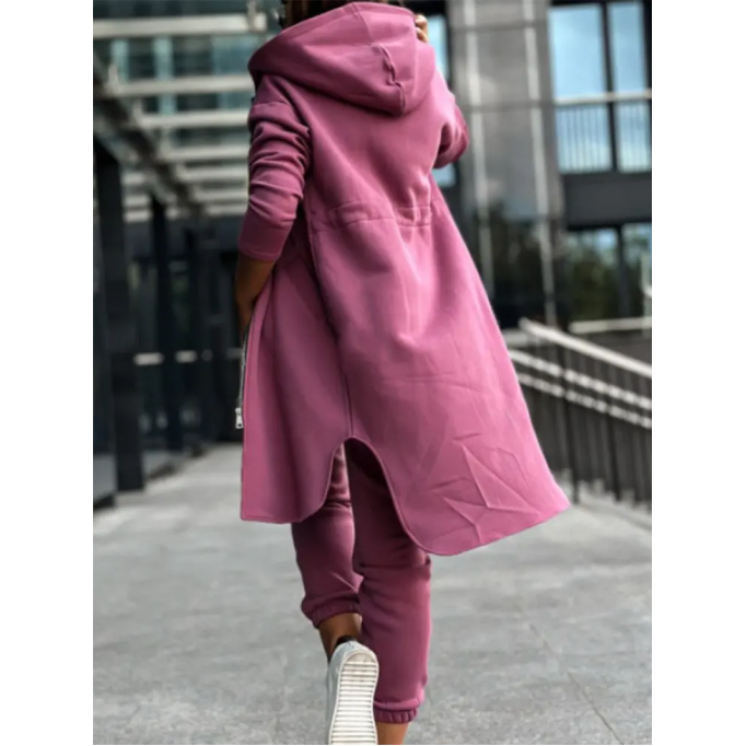 Women's Solid Color Hoodie Two Piece Set