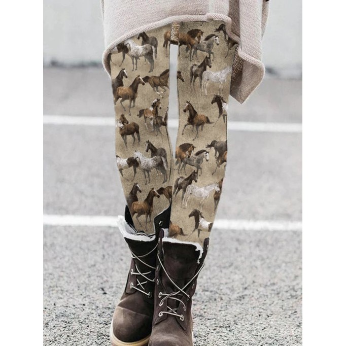 Women's Western Horse Print Leggings